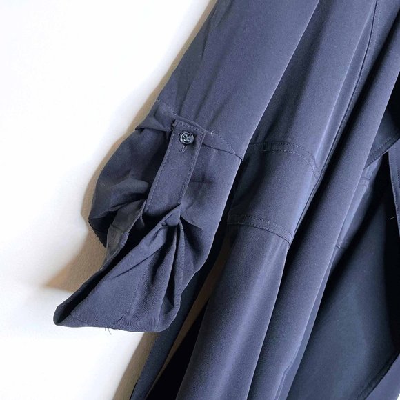 maison cinqcent stretch crepe waterfall trench jacket - size medium - Picture 5 of 10